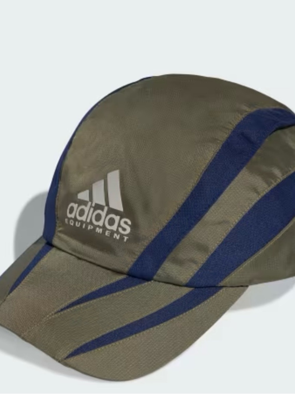 adidas Unisex Olive and Navy Striped Performance Cap